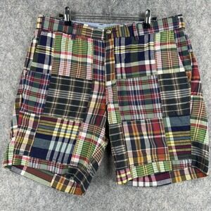Polo Ralph Lauren Shorts Mens 32 (Fits 33) Madras Patchwork Plaid Chino Preppy